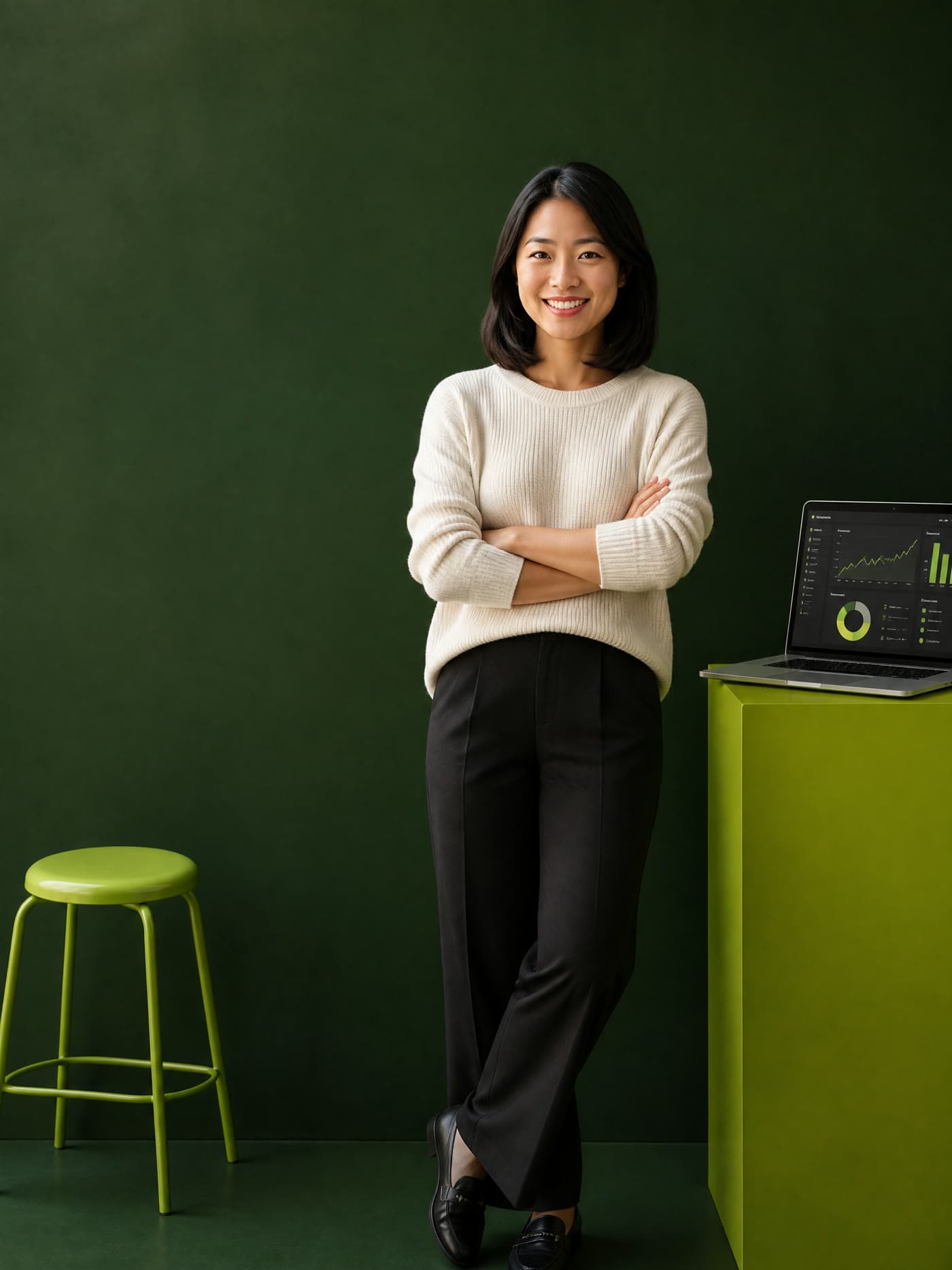 Sarah Chen in the studio
